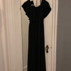 Black dress cotton off the shoulder